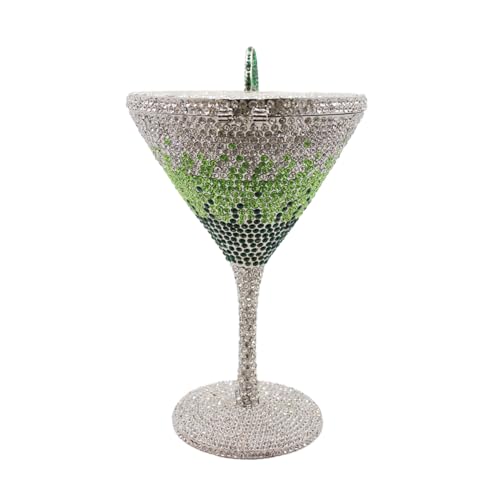 Image of Women Goblet Rhinestone Evening Bag Cocktail Cup Diamond Clutch Funny Crystal Prom Handbag Wedding Purse for Party