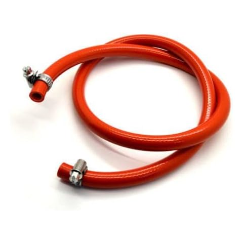 HK Online 1.5 Metre LPG Low Pressure GAS HOSE & 2 JUBILEE CLIPS -No Kink, Approved, Camping, BBQ & Outdoors (1 Pack) Cover