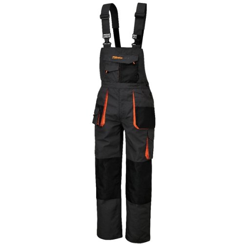 Beta 79030907 Model 7903 E/XXXX/L Work Overall, In T/c Canvas 260 G/m2 Oxford Insets, Grey, 4X/Large