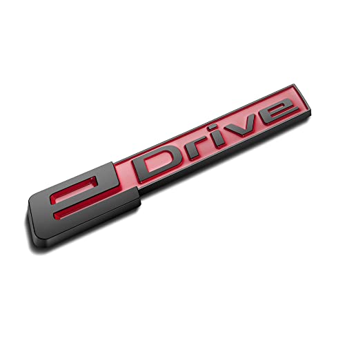 Emblema E Drive | Emblema E-Drive | Insignia E Drive | Insignia Adhesiva E Drive | Apto para Lateral Guardabarros y Maletero | Compatible con BMW | plástico ABS | 105 mm x 18 mm | Rojo