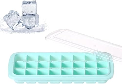 KIT 3 Forma forminha de Silicone Gelo Papinha Trufa Suco com Tampa 24 cubos cada CORES SORTIDAS