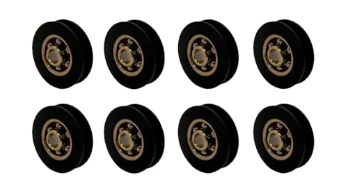 MSGsl - Juego de 4 Ruedas con Rodamiento de 24 mm para Mosquitera Corredera | Solución Completa para Ventanas Estándar (4, Uds.)
