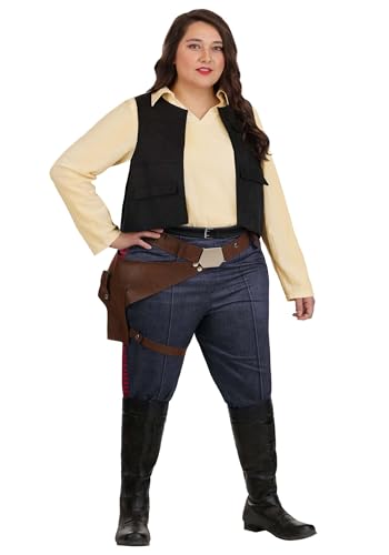 Women's Plus Size Star Wars Han Solo Costume - Licensed Adult Dress Up Outfit, Halloween, Cosplay, and Themed Parties 3X