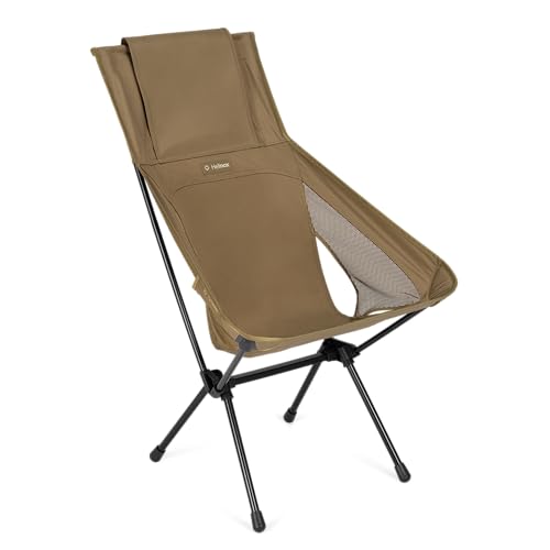 Image of Helinox Sunset Chair (re), Packable Outdoor Furniture, Summer Vacation Holiday Seat, Foldable, Lightweight High-Back Comfort, Sustainable Eco-Friendly Materials Weighing 3.66 lbs(1.6 kg), Coyote Tan