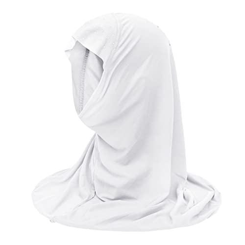 Clobeau Girls Muslim Hijab Children Hijab Scarf Headscarf Wrap Islamic Shawl Turban Islamic Head Scarf for 2-7 Years3