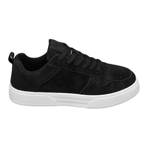 Generisch Zapatillas de deporte para hombre, planas, cómodas, transpirables, informales, con cordones, antideslizantes, para caminar, zapatillas de deporte, plataformas, zapatos de correr, zapatos de