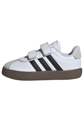 adidas Unisex niños VL Court 3.0 Shoes, Cloud White/Core Black/Grey One, 27 EU