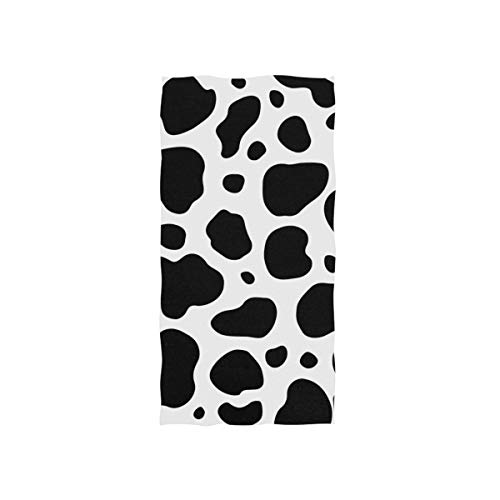 LUYISI フェイスタオル 牛柄 白黒 子供用バスタオル ふわふわ 柔らか肌触り 吸水 速乾 抗菌防臭 ギフト用 約76×38cm