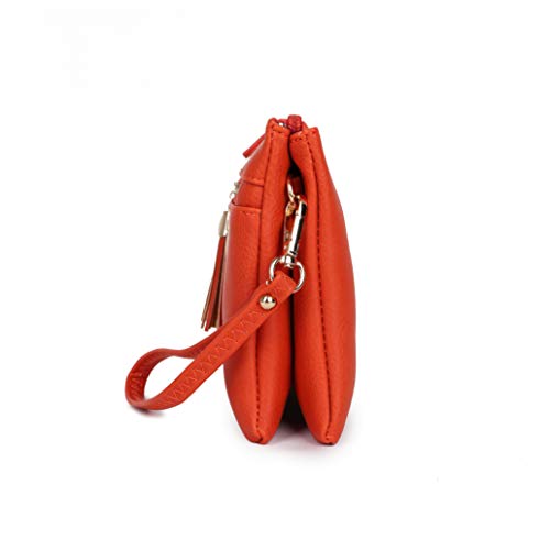 Image of Solene Women's Lightweight Multi Compartment Wristlet Clutch Wallet Crossbody Bag