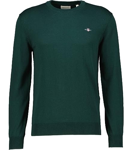 Alta percentuale di cotone GANT Uomo CTN/Dove C Collo Maglione, Tartan Verde, XL