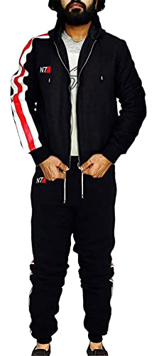 Mass Effect n7 Costume complet à capuche et pantalon - Noir - X-Large