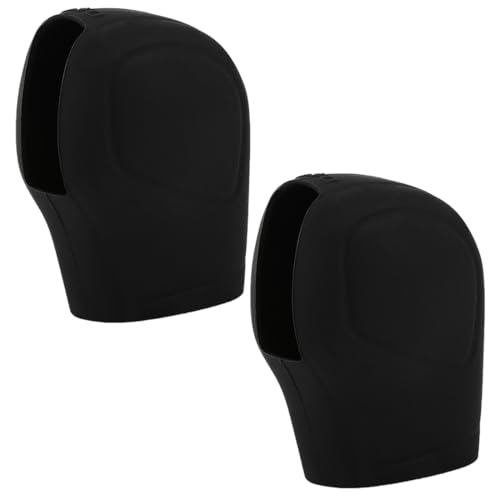 Funda Pomo Palanca de Cambios de 2 Piezas, Protector De La Cubierta De La Perilla, Cubierta de Perilla de palanca de Marchas,Funda Palanca Cambio de Marchas, Pomos para Palanca de Coche, Negro
