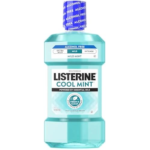 Listerine Cool Mint Alcohol Free Mouthwash, Mild Mint, 33.8 fl. oz/1 L