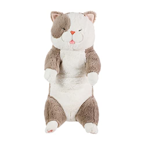 MINISO Stuffed Animals 17.7" Plush Toy, Soft Cat Plushies Pillow Kitten Plush Doll, Suits for Adults, Kids, Birthday, Christmas, Home Decor (Grey)