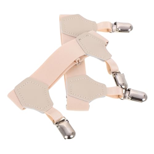 TOVINANNA Men's Sock Suspenders Set Anti-slip Garter Straps Shirt Holder Clips Universal Sock Fasteners for Hockey Skating