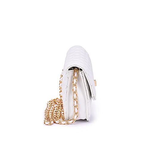 Mellow World Evening Cell Phone Pouch Handbag, White, One Size #TOP5