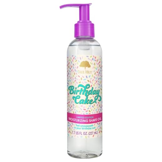 Tree Hut Bare Birthday Cake Hydrating & Moisturizing Shave Oil, 7.7 fl oz.