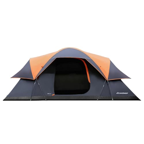 EchoSmile 10-12 Person Large Family Camping Tent, Waterproof Windproof Spacious Cabin Tent with...