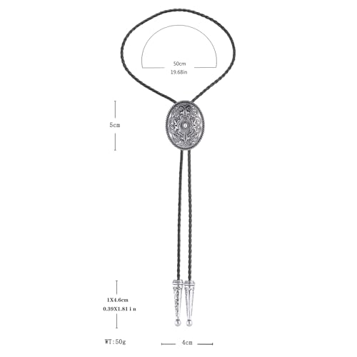 Image of Jeilwiy Bolo Tie for Men, Western Bolero Tie Cowboy Ties Native American Cowgirl Bolo Tie Accessories for Men Women