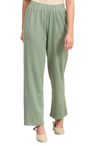 Pantalon vert pour femme Aurelia Winter Palace à taille mi-haute en tissu chic