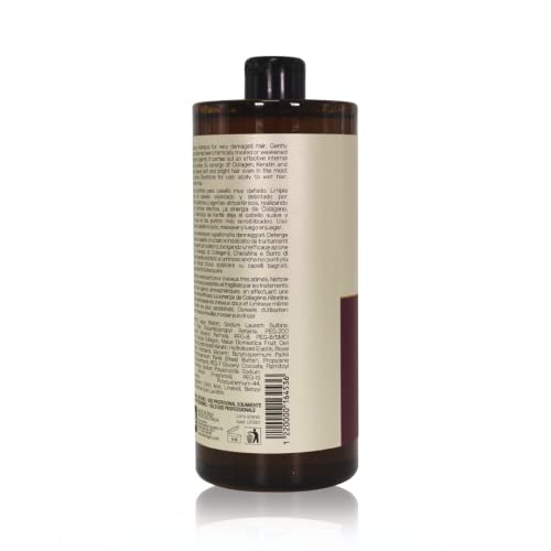 Linange Emergency Reconstruction Shampoo For Very Damaged Hair With Collagen, Keratin, And Shea Butter - Nourishing And Restructuring Shampoo, 1000Ml / 33.8 Oz. #TOP3