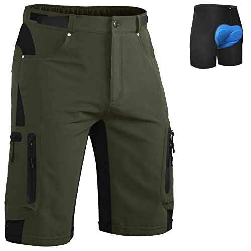 Ally Mens Mountain Bike Shorts 4D Padded Baggy...
