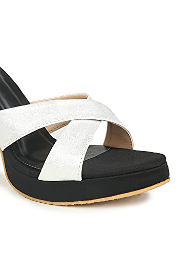 Image of Valiosaa Women's Silver Heels Heeled Sandal