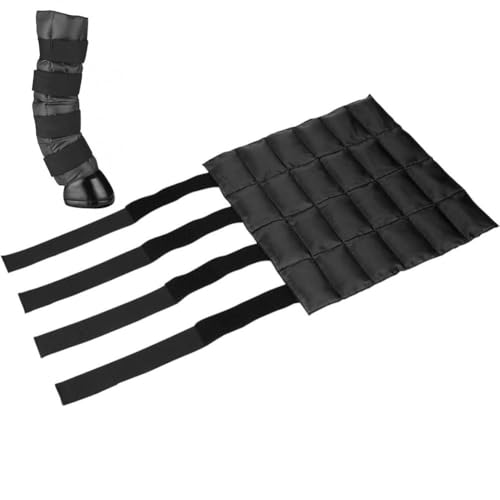 Botas de hielo para caballos reutilizables con correas ajustables para lesiones 4