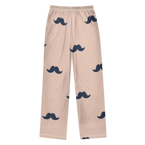Moustache Boys Pants Boys Athletic Pants Long Pant for Boywith Pockets Wide-Leg Size 6-14Y2