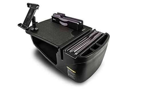 Image of AutoExec AE-FMEF-TAB-BT Efficiency FileMaster Car Desk for Your Vehicle Workstation and Mobile Office, Black with Tablet Mount