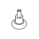 Mahr 5113031 P8A Stahl Flachkontakt-Messeinsatz, 10 mm Durchmesser, 8 mm Länge