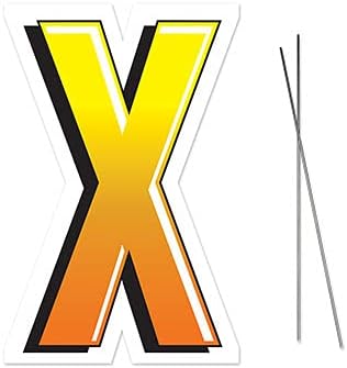 Plastic X Yard Sign, (Pack of 3)