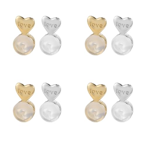 80 tapones de pendientes de silicona y cobre plateado para hacer pendientes artesanales 2