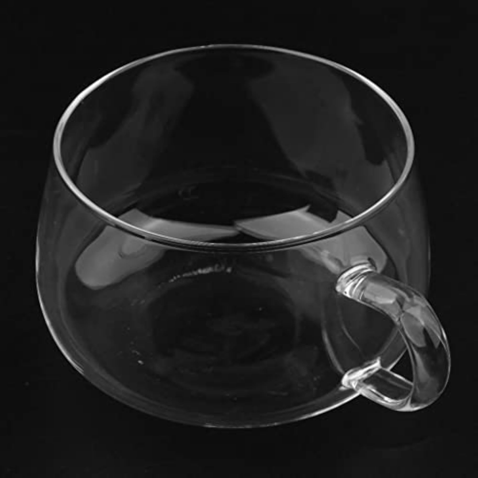 Round Single Wall Clear Handmade Cup, Unique Gift