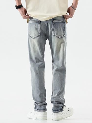 Jeans Pants Trousers Denim Wide Leg Design Sense High Street Youth Slimming and Washed Casual Spring Autumn4