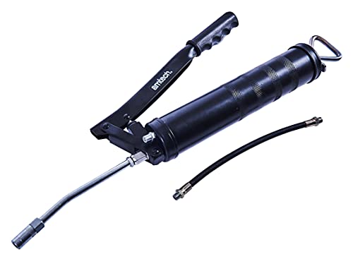 Amtech 500 cc Lever Grease Gun with Solid 150 mm & Flexible 300 mm Hoses High-Pressure Output & Bleed Valve for Automotive & Machinery Lubrication