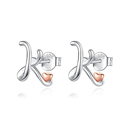 CELESTIA Orecchini Piccoli Donna con Iniziale Orecchini punto Luce Argento 925 Or Rosa Regalo Comunione Bambina Ragazza CELESTIA Orecchini Piccoli Donna con Iniziale Orecchini punto Luce Argento 925 Or Rosa Regalo Comunione Bambina Ragazza