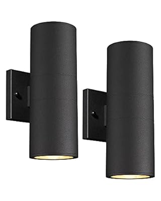 Ken & Ricky Outdoor Wall Sconce Lights, Black Exterior Lighting Fixtures, Outside Porch Lights Outdoor Wall Light Fixtures for House Garage Front Door Patio -2 Pack