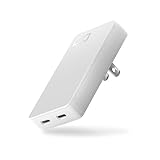 CIO NovaPort SLIM DUO 65W 2C [極薄 14ｍｍ CIO独自技術 NovaIntelligence搭載] PD GaN 高出力 2ポート Type-C 小型 急速充電器 タイプc USB 同時充電 iPhone 17 / Air / 16 / 15 Android Macbook iPad ノートPC (ホワイト)