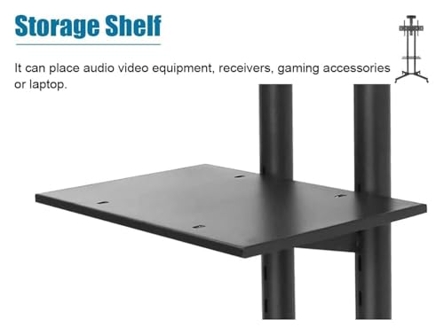 Soporte móvil para TV con ruedas y almacenamiento miniatura 5