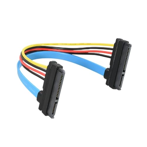 Cable Extensor SATA 22 Pin a 7+15 Pin 15cm Azul miniatura 2