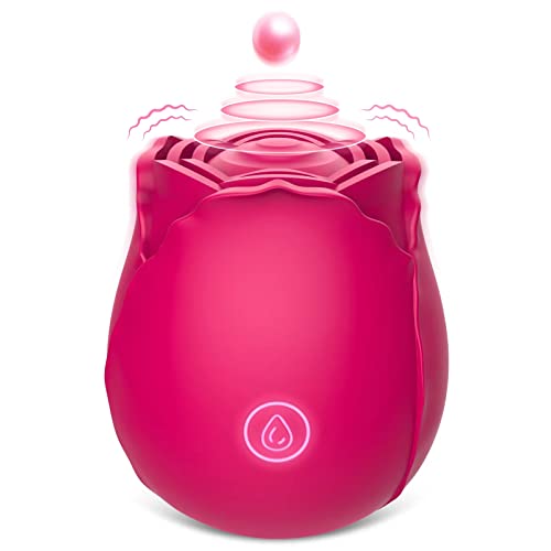 Rose Toys Clitoral Vibrator for Women Vlatne Sex Stimulator with 7 Mind-Blowing Tapping Modes Nipple Teasing Clitoris Masturbating Things for Sexual Pleasure Vibrating Adult Sex Toy Red