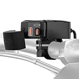 Cargador De Teléfono para Moto | Adaptador Tipo-C Impermeable Carga Rápida 12V-24V | Adaptador de Alimentación para Motocicleta - para Camping, Diaria, Vehículo, Viaje por Carreteras, Viajes