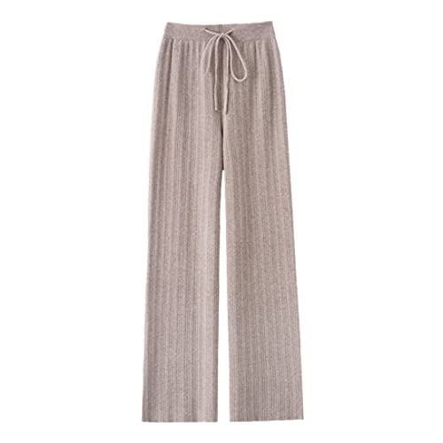 Pantalon en laine tricoté kaki chaud pour cocooning et sorties