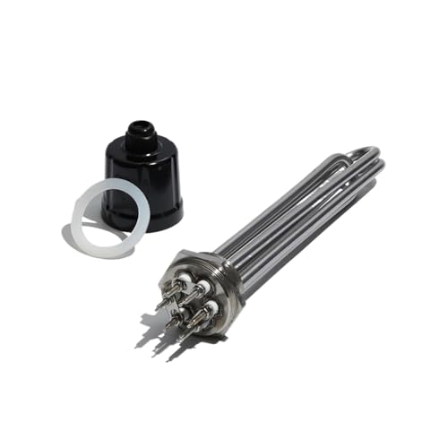 Supkancl Elemento de inmersión for Calentador de Agua eléctrico con Rosca BSP DN40 (47 mm), 3 kW, 4,5 kW, 6 kW, 9 kW y 12 kW, 220 V(Gold,4.5KW All 304SUS)