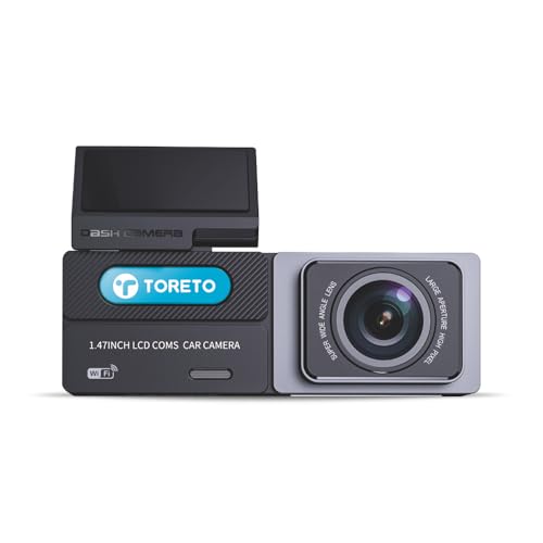 Image of Toreto Dash Eye 1X Car Dash Camera with 2K Real QHD, 1080P Full HD Recording, 24H Parking Monitoring, WiFi App Control, Night Vision, G-Sensor, 1.47 inch LCD Display, Smart Collision Detection