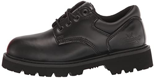 Thorogood Uniform Classics Steel Toe Oxford Work Shoes For Men And Women Featuring Polishable High-Shine Leather, Goodyear Storm Welt, And Non-Slip Eva Lug Outsole, Black - 8.5 M #TOP7