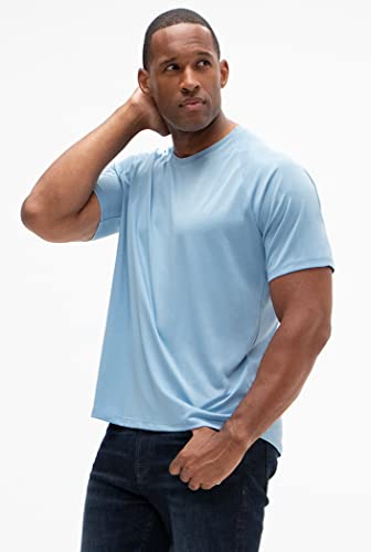 DEVOPS 2 or 5 Pack Men's UPF 50+ Sun Protection Moisture Wicking Dry-Fit Short Sleeve Workout V-Neck Shirts3