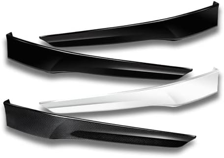 2 Pieces HFP Style Polyurethane Front Bumper Lip Spoiler Splitter Body Kit Trim Protection Compatible with 2013-2015 Honda Accord 2DR Coupe, 2014 (Unpainted Black)