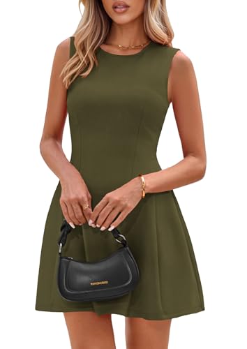 Image of PRETTYGARDEN Summer Dresses for Women 2026 Elegant Classy Spring A Line Business Casual Work Graduation Cocktail Short Dress